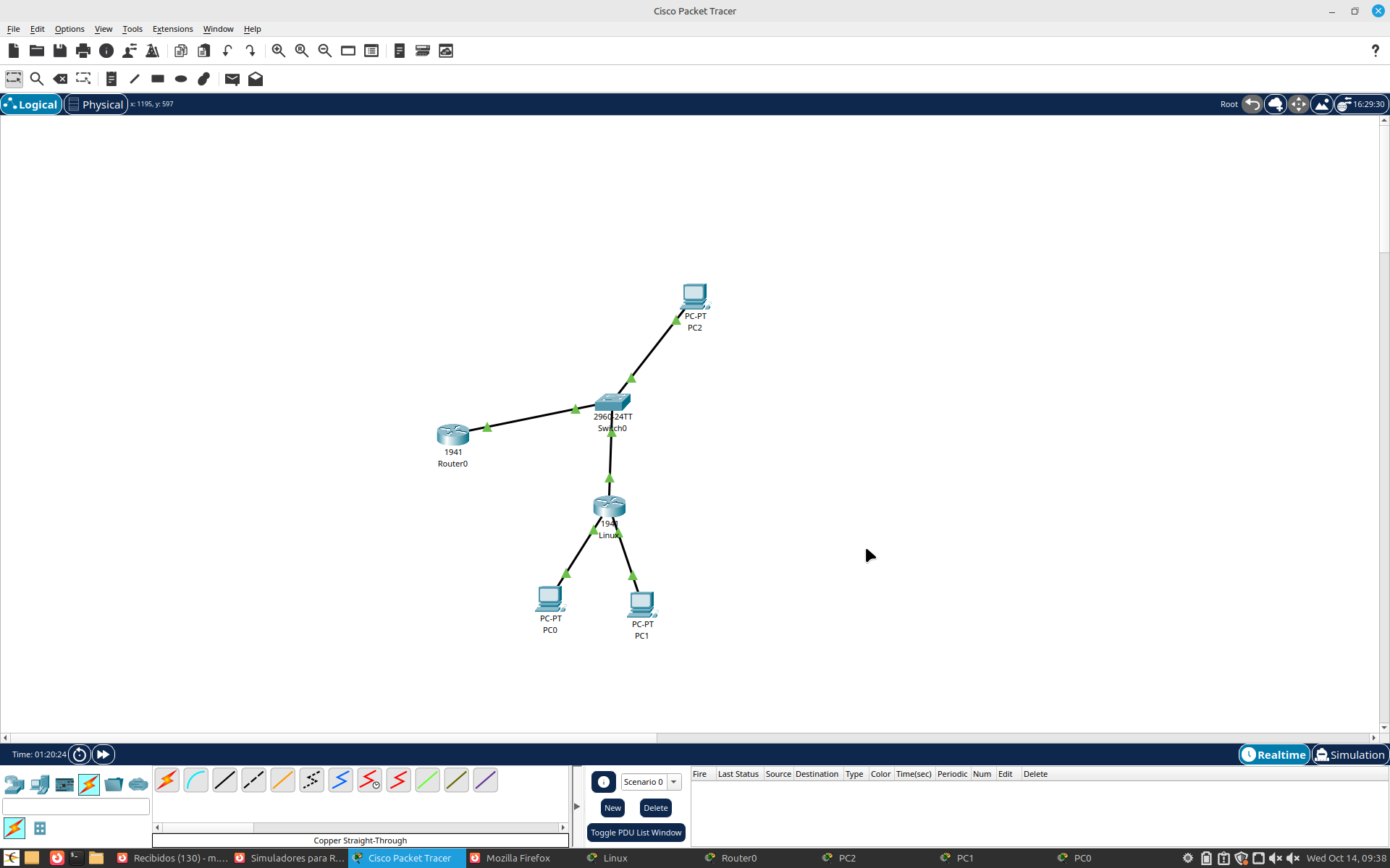Topologia física a Packet Tracer